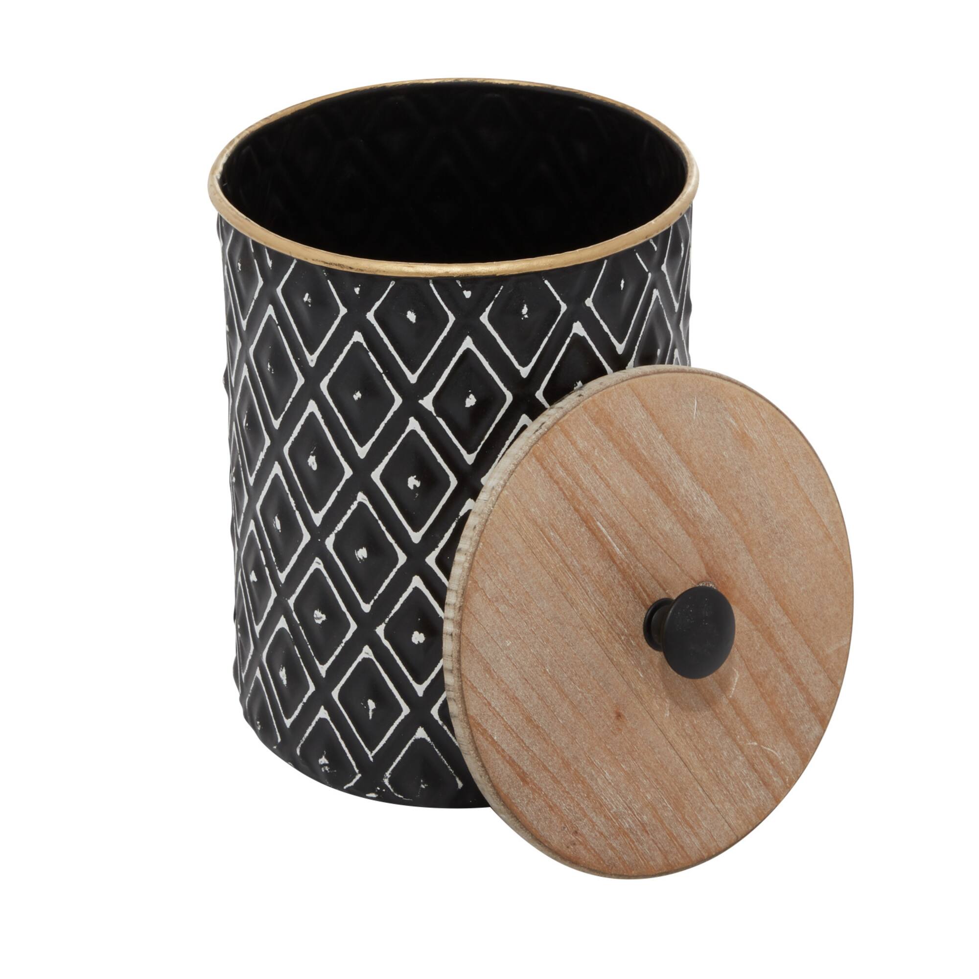 Black Metal Farmhouse Decorative Jar Set